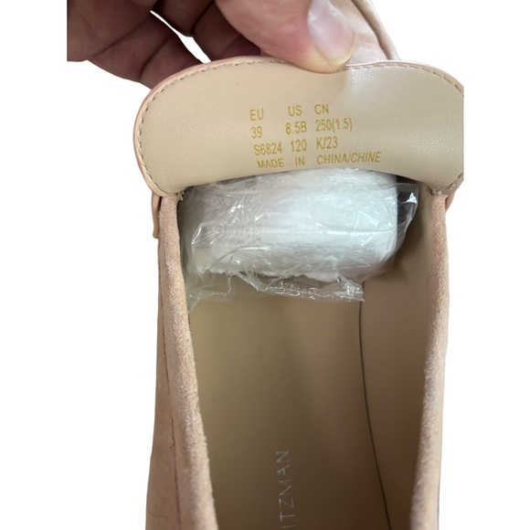 Stuart Weitzman Owen Horse Bit Buckle Loafer Pink Suede Womens 8.5 B - Picture 8 of 9